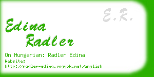 edina radler business card